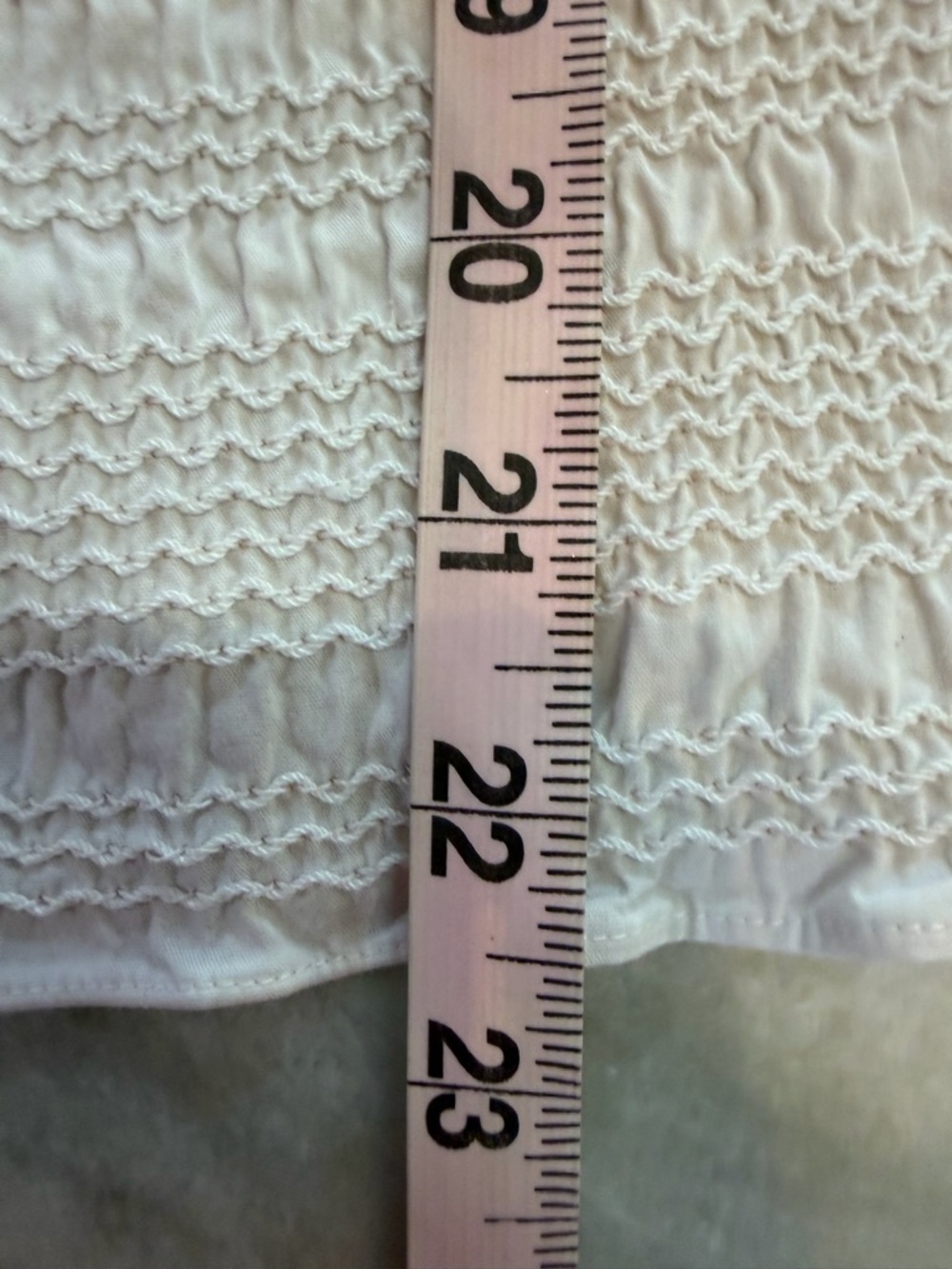 INC International Concepts Ruffle Babydoll Blouse Cream Ivory Size 10 - Picture 6 of 8